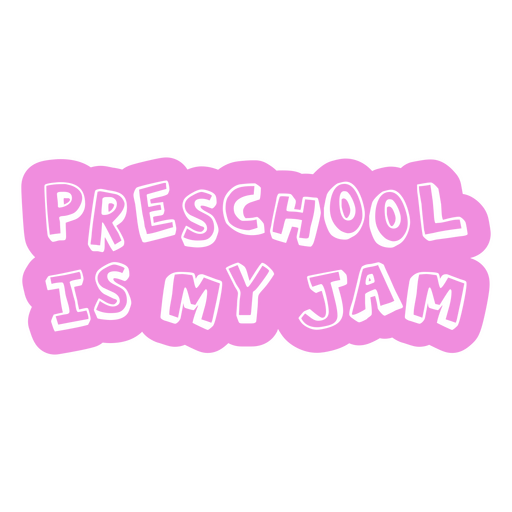 Vorschule ist mein Jam-Pink-Aufkleber PNG-Design