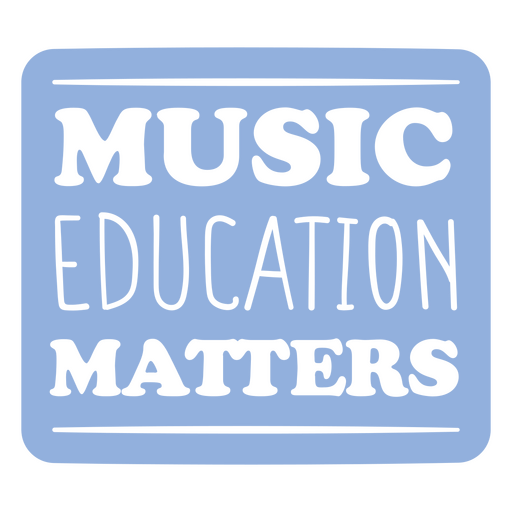 Music education matters badge PNG Design