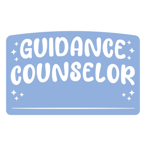 Guidance counselor name tag PNG Design