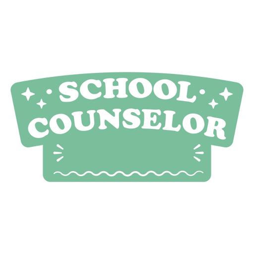 School counselor name tag PNG Design