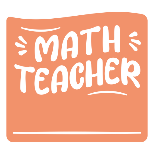Math teacher name tag PNG Design