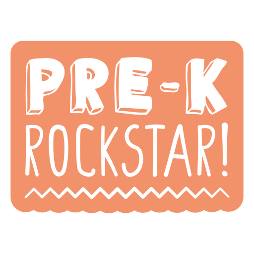 Distintivo de rockstar pré-k Desenho PNG