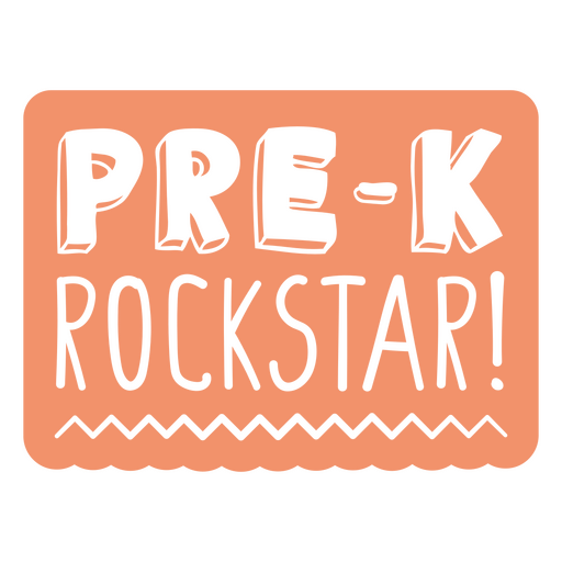 Insignia de estrella de rock de prekínder Diseño PNG