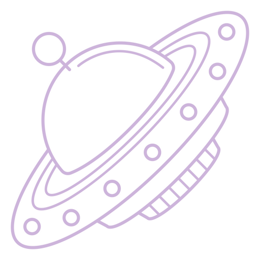 Ícone de OVNI roxo Desenho PNG