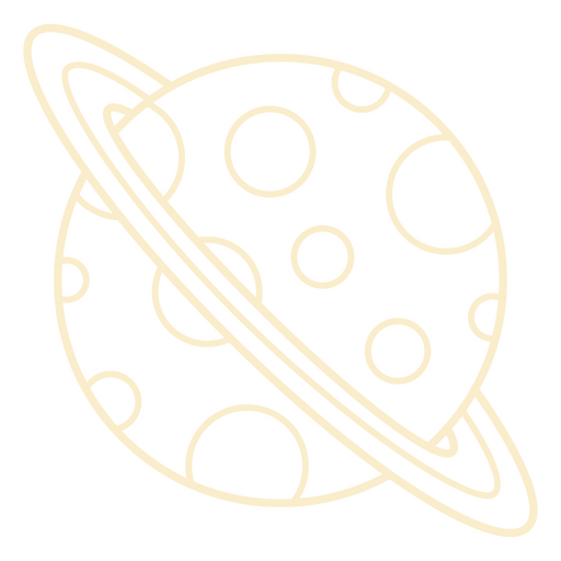 Saturn Icon Stroke PNG & SVG Design For T-Shirts