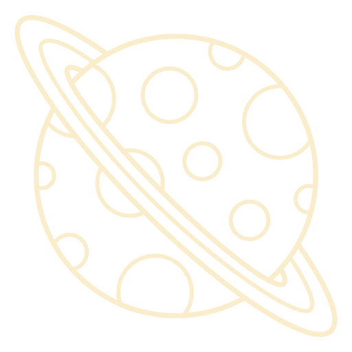 Trazo de icono de Saturno Diseño PNG