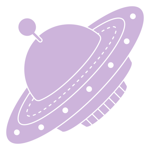 Purple spaceship PNG Design