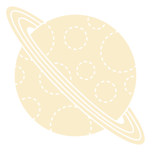 Der Planet Saturn mit einem Kreis um ihn herum PNG-Design