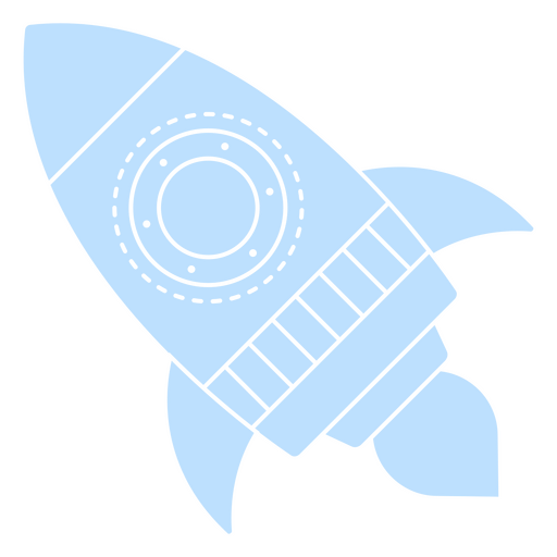Blaues Raketenschiff-Symbol PNG-Design