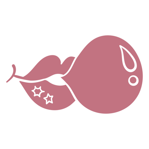 Balão rosa com uma estrela Desenho PNG