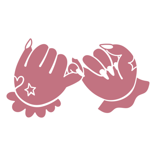 Pair of pink gloves with stars on them PNG Design