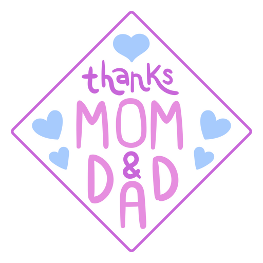 Danke Mama & Papa T-Shirt PNG-Design