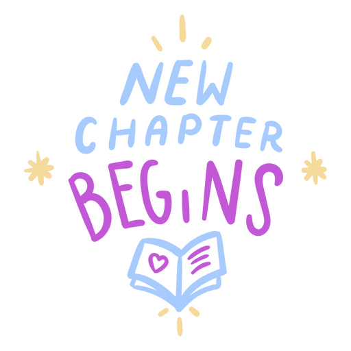 New chapter begins with an open book PNG Design