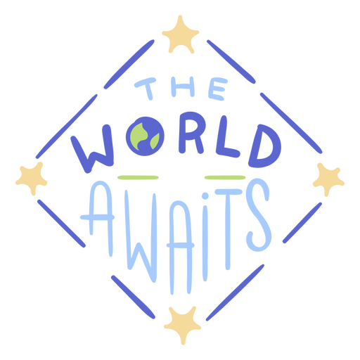 The world awaits logo PNG Design