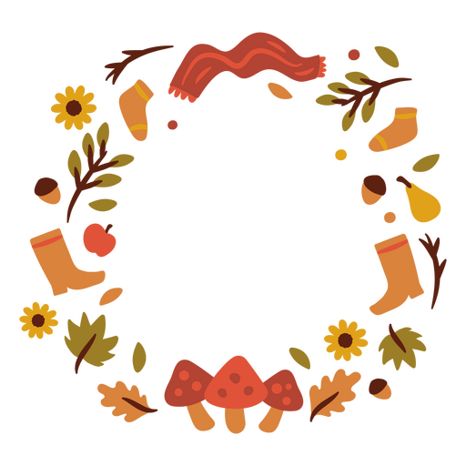 Autumn wreath png PNG Design