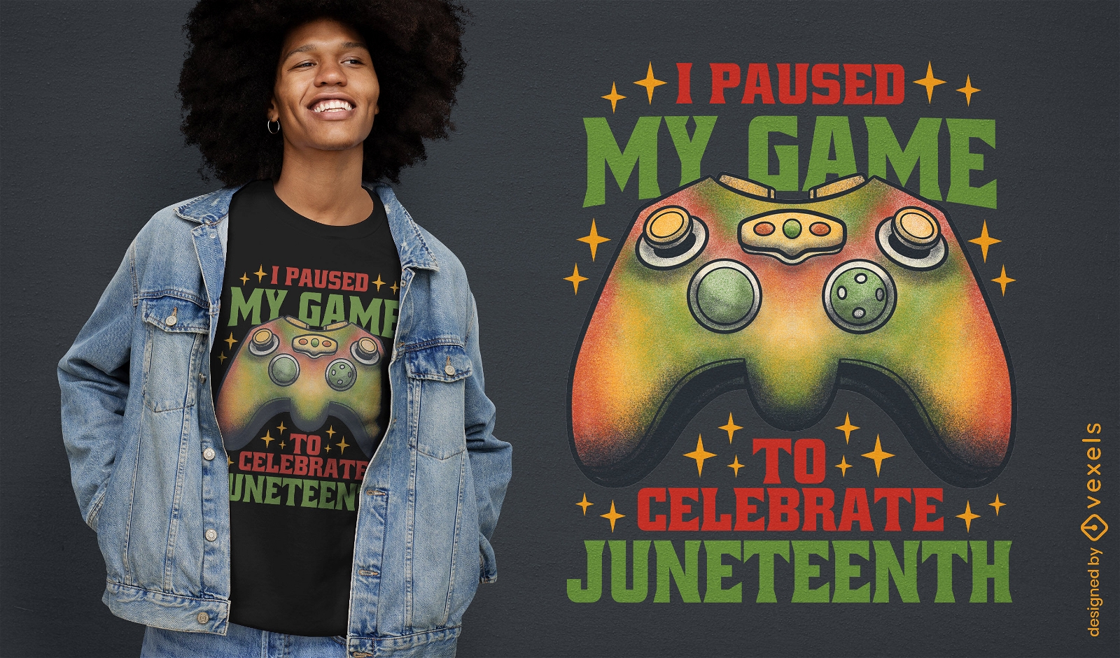 Juneteenth gamer quote t-shirt design