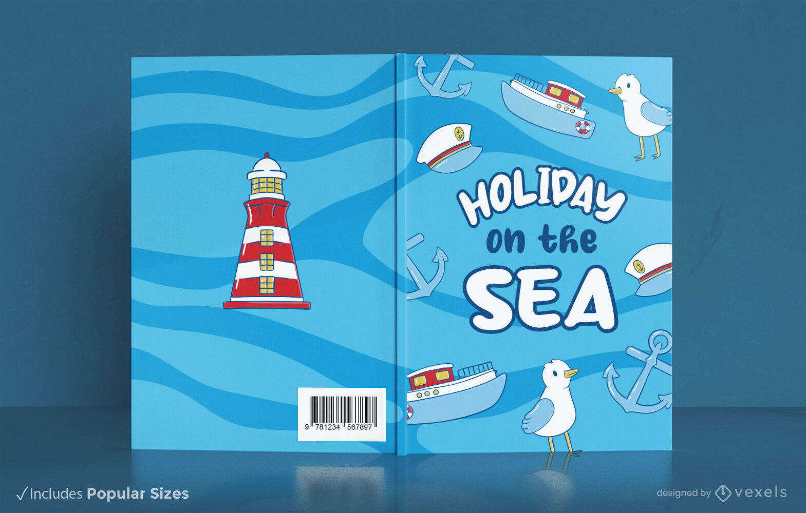 holiday-on-the-sea-book-cover-design-kdp-vector-download