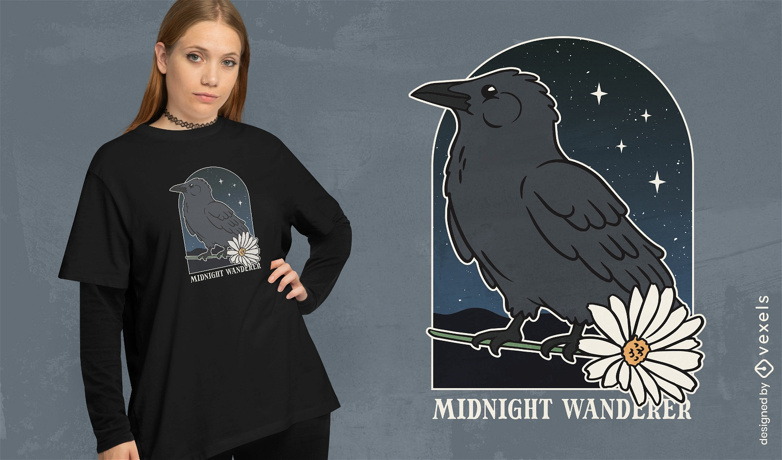 Crow bird animal cute t-shirt design