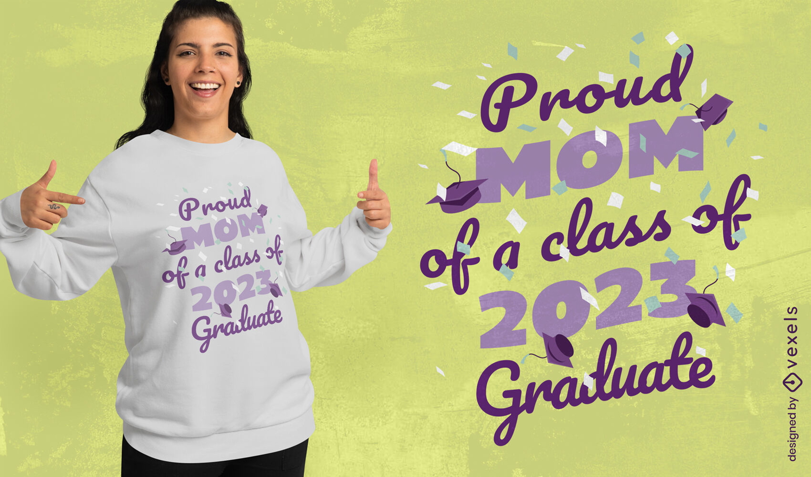 Diseño de camiseta orgullosa mamá de la clase 2023.