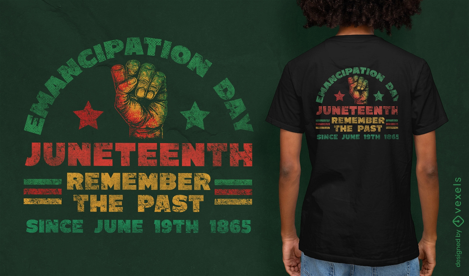T-Shirt-Design zum Juneteenth Emancipation Day