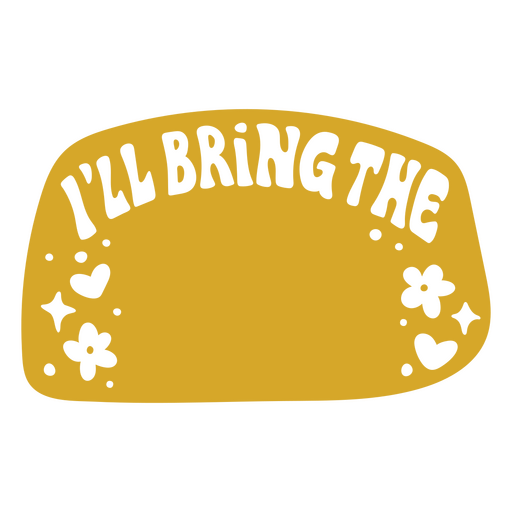 Playful yellow graphic with whimsical text design PNG Design