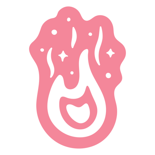 Playful abstract flame design PNG Design
