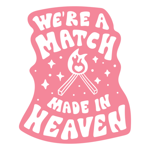 Playful match made in heaven design PNG Design