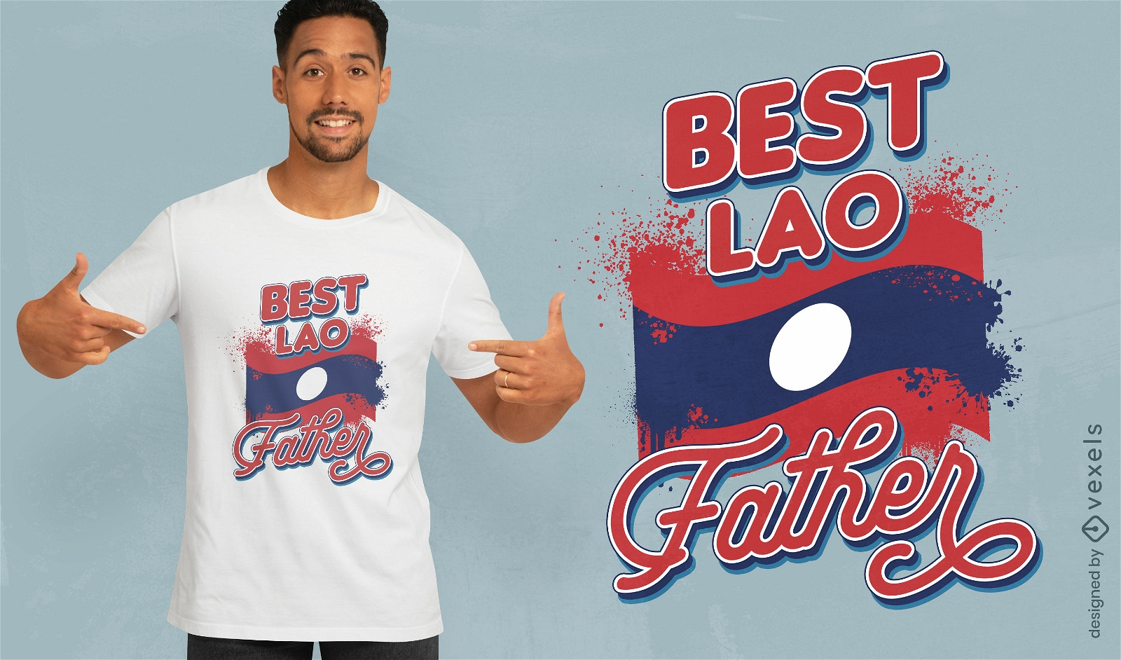 Melhor design de camiseta do pai do Laos