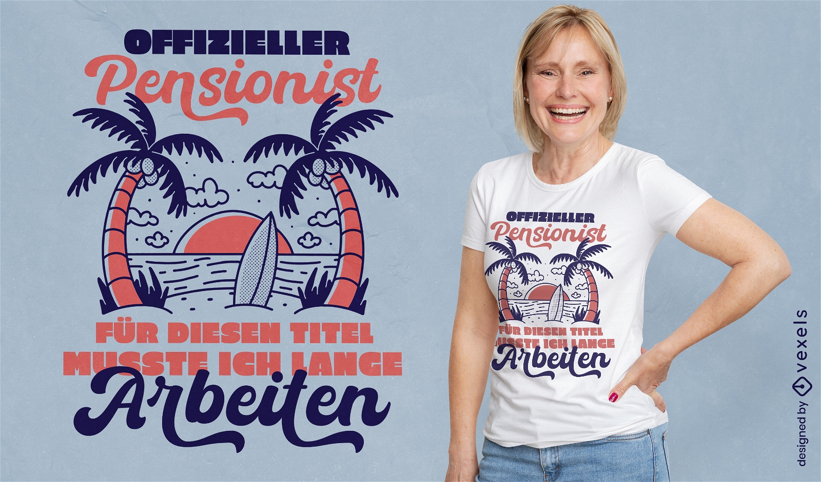 Design de camiseta de praia com citação de aposentadoria