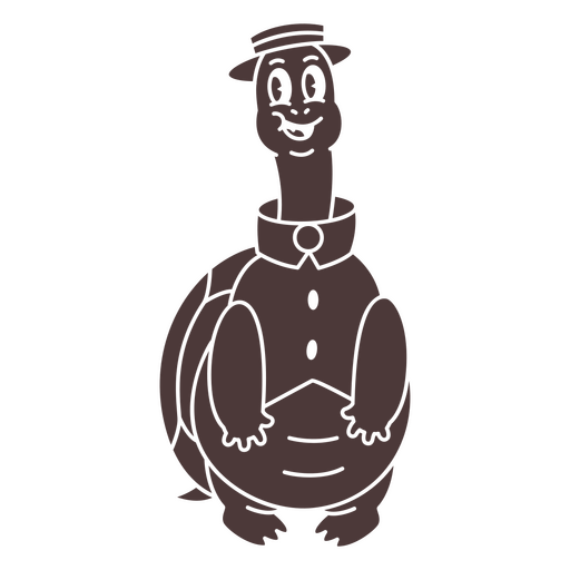 Tartaruga de desenho animado usando um chapéu Desenho PNG