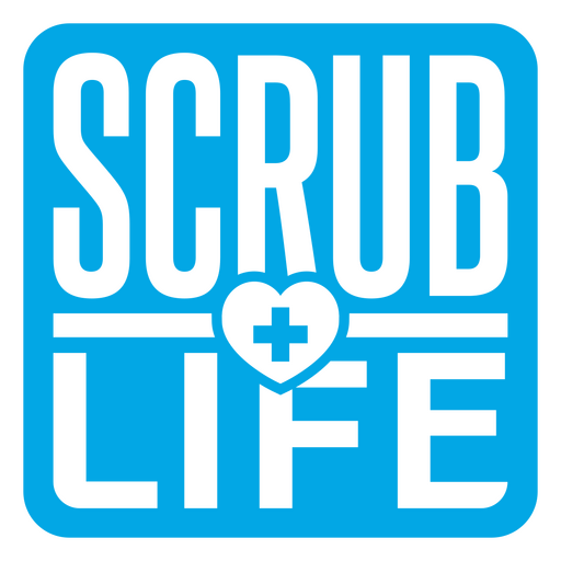 Scrub life quote on a blue background PNG Design