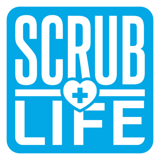 Scrub Life-Zitat auf blauem Hintergrund PNG-Design