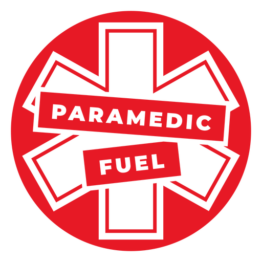 Insignia roja de combustible paramédico Diseño PNG