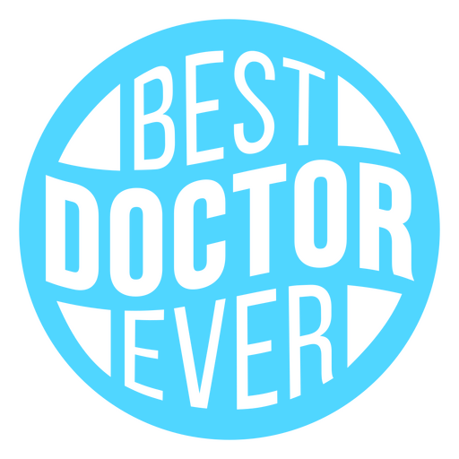 La insignia del mejor médico de todos los tiempos. Diseño PNG