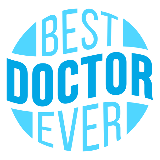 Cita del círculo del mejor médico de todos los tiempos. Diseño PNG