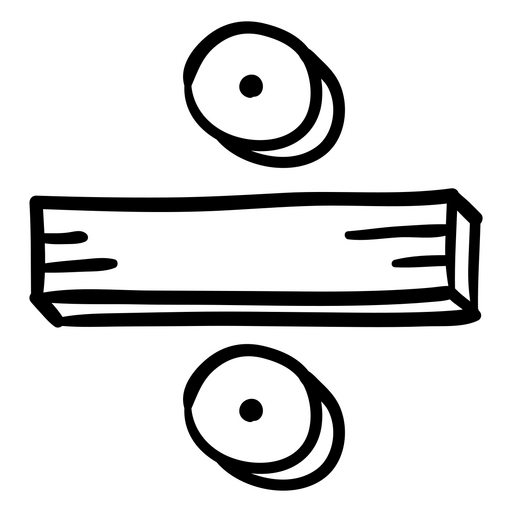 Design gráfico lúdico de madeira e rodas Desenho PNG