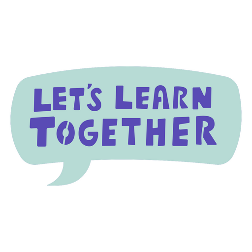 Let's learn together logo PNG Design