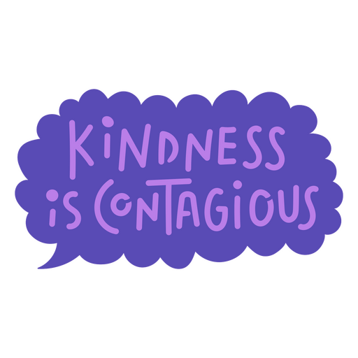 La amabilidad es un bocadillo de diálogo contagioso Diseño PNG
