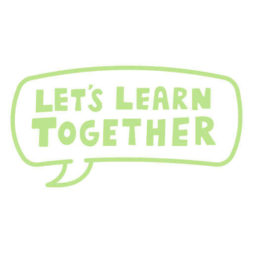 Let's learn together logo PNG Design