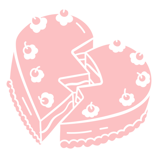 Niedliche herzförmige Kuchenillustration PNG-Design
