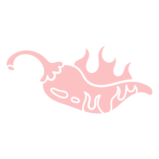 Pink pepper with flames PNG Design