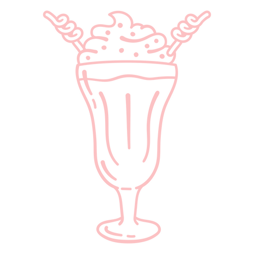 Ilustração de um milk-shake em um copo Desenho PNG