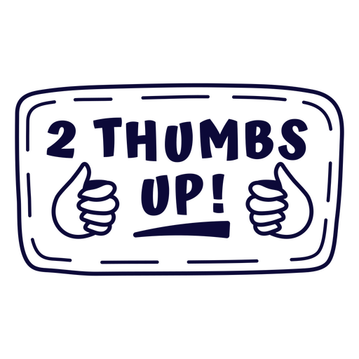 2 thumbs up sign PNG Design