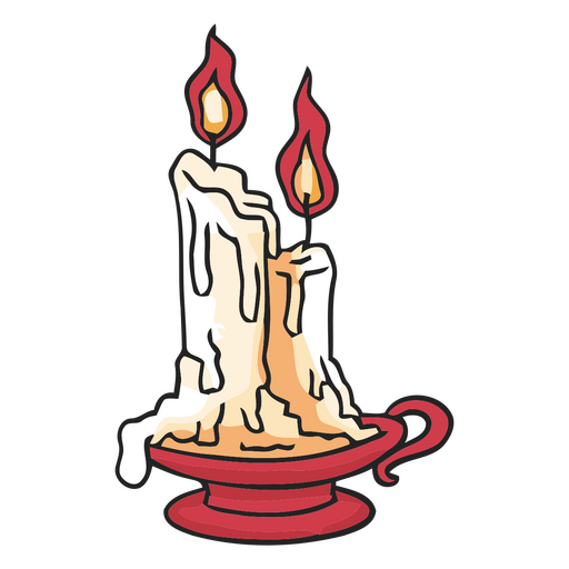 Kerze in einer roten Tasse PNG-Design