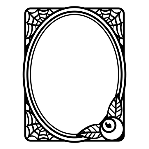 Design elegante de moldura ornamentada em preto e branco Desenho PNG