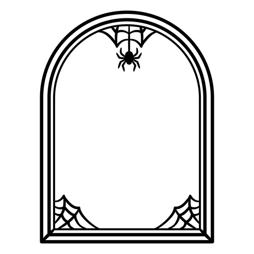 Design de moldura de teia de aranha com tema de Halloween Desenho PNG