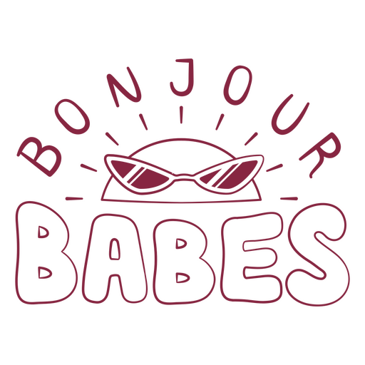 Logotipo de chicas Bonjour Diseño PNG