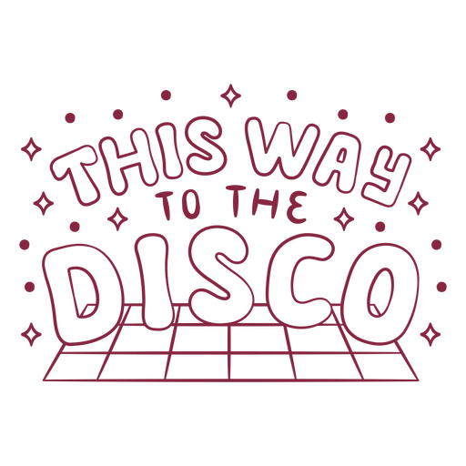 This way to the disco PNG Design