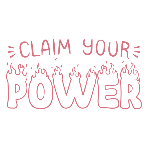 Black background with the words claim your power on it PNG Design