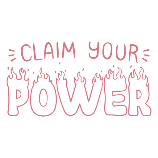 Schwarzer Hintergrund mit der Aufschrift ?Claim Your Power?. PNG-Design